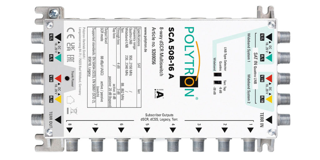 POLYTRON mit neuem Einkabel-Multischalter