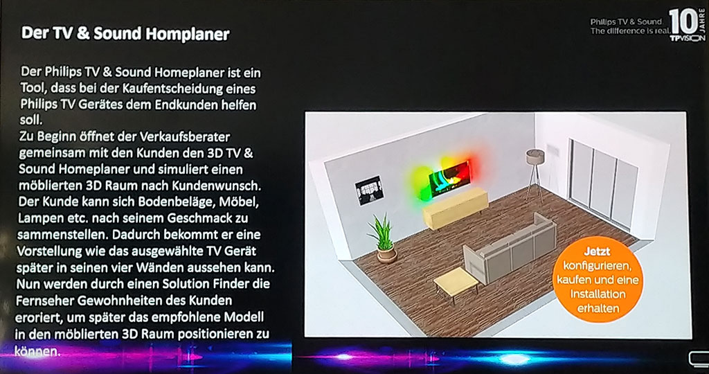 TP Vision TV- und Sound-Homeplaner