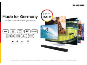 Umfangreiche Streaming-Pakete beim Kauf von Samsung TV- und Soundbar-Aktionsmodellen