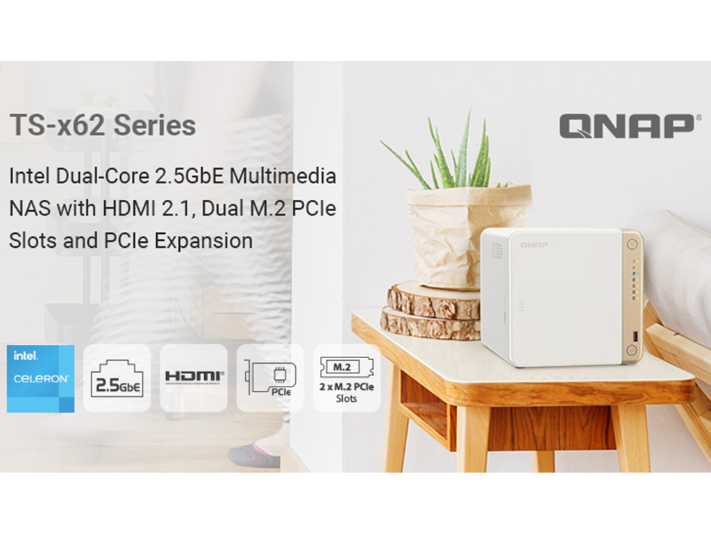 QNAP NAS-Server der TS-x62 Serie für Heimanwender