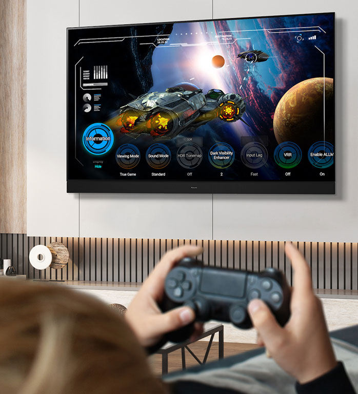 Panasonic bietet mit dem OLED TV NZW2004 auch den besten Gaming-Monitor.