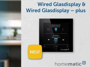 Homematic IP Wired Glasdisplay und Wired Glasdisplay – plus