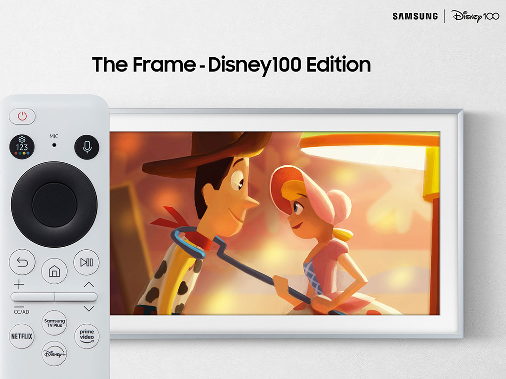 Sonderedition des Samsung The Frame zum 100. Geburtstag von Disney