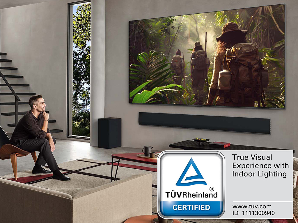 LGs 2025er OLED TVs erhalten Zertifikat „True Visual Experience with Indoor Lighting“ von TÜV Rheinland