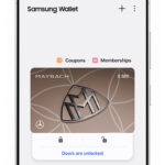 Mercedes-Benz-Autoschlüssel im Samsung Wallet