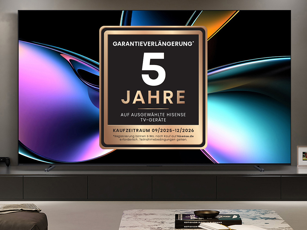 Hisense bietet 5 Jahre Garantie auf Premium-TV-Geräte
