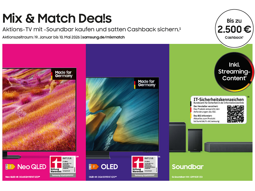 Samsung startet mit den Mix & Match Dea!s ins neue Jahr