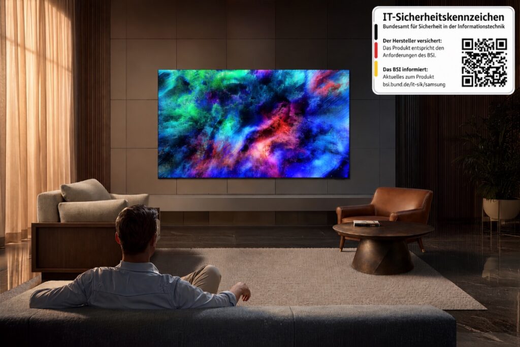 Samsung TVs mit IT-Sicherheitskennzeichen BSI ausgezeichnet.