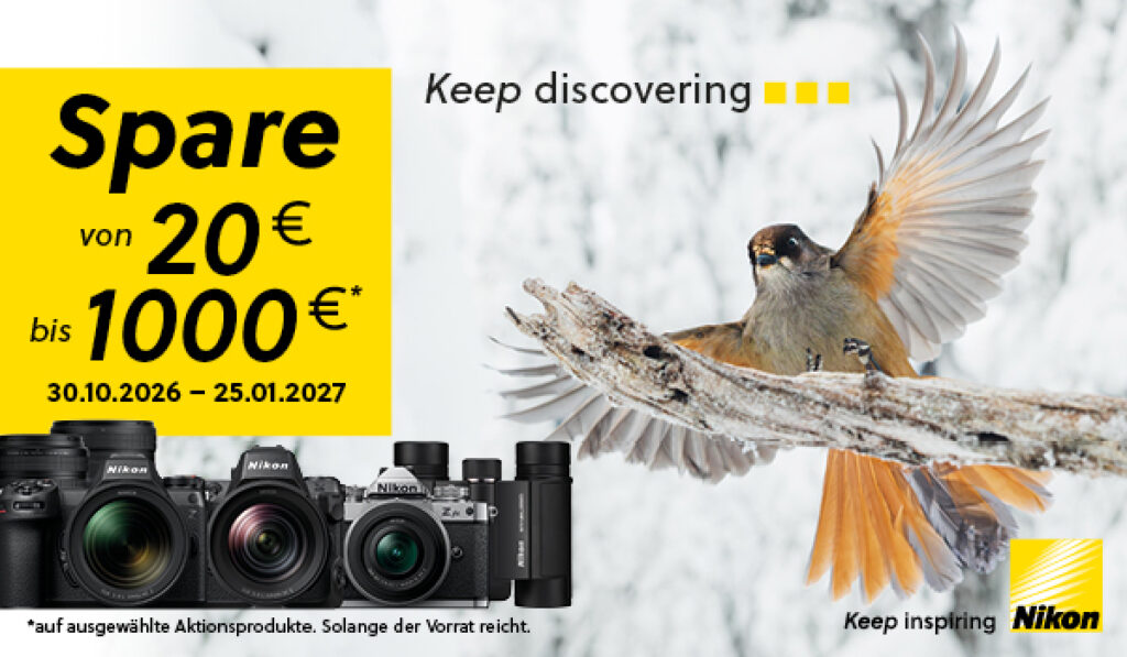Nikon Weihnachts-Rabatt. Bis zu 1.000 Euro sparen